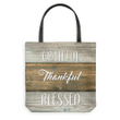 Grateful Thankful Blessed tote bag - Gossvibes