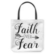 Faith over fear tote bag - Gossvibes
