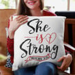 She is strong Proverbs 31:25 Bible verse pillow - Christian pillow, Jesus pillow, Bible Pillow - Spreadstore