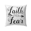 Faith Over Fear Christian pillow - Christian pillow, Jesus pillow, Bible Pillow - Spreadstore