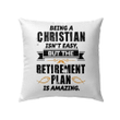Being a Christian is not easy Christian pillow - Christian pillow, Jesus pillow, Bible Pillow - Spreadstore