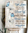 Spreadstore Butterfly and Dandelion Memorial Canvases Cardinal Wall Hanging - Those We Love Do Not - Personalized Sympathy Gifts - Spreadstore