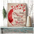 Memorial Gift Feather Canvas Art Your Wings Were Ready But Our Hearts Were Not - Personalized Sympathy Gifts - Spreadstore