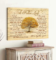 In Loving Memory Gift, A Fallen Limb Poem Memorial Canvas, Yellow Tree Wall Art - Personalized Sympathy Gifts - Spreadstore