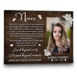personalized memorial gifts for loss of Niece Gift, Niece Memorial Canvas, Niece Remembrance Sympathy Bereavement Gift