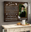 personalized memorial gifts for loss of Son Gift, Son Memorial Canvas, Son Bereavement Condolence Keepsake Grieving Gift