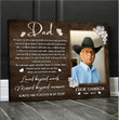 Personalized Memorial Canvas For Loss Of Father, Sympathy Father Remembrance Canvas, Father Memorial Gift