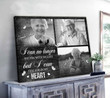 Personalized Sympathy Gift, Memorial Wall Art, I can no longer see you with my eyes but I can feel you in my heart - Personalized Sympathy Gifts - Spreadstore