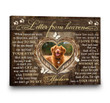 Dog Passed Away Gift, Pet Loss Gifts, Pet Remembrance Gifts, Letter From Heaven Canvas - Personalized Sympathy Gifts - Spreadstore