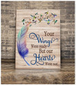 Spreadstore Hummingbird Memorial Canvas Wall Art - Your wings were ready but our hearts were not - Personalized Sympathy Gifts - Spreadstore