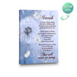 Spread Store Custom Name Blue Dandelion Sympathy Memorial Canvas I thought of you today - Personalized Sympathy Gifts - Spreadstore