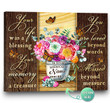Spread Store Personalized Sympathy Wall Art Canvas Your life was a blessing - Personalized Sympathy Gifts - Spreadstore