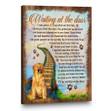Custom Pet Memorial Gift, Dog Memorial Canvas, Remembrance Pet Gift, Waiting At The Door Sign - Personalized Sympathy Gifts - Spreadstore