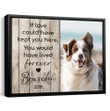 Personalized Pet Loss Canvas | Remembering Wall Art | If love could have kept you here - Personalized Sympathy Gifts - Spreadstore