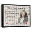 Personalized Custom Photo In loving memory Canvas Those we love don't go away - Personalized Sympathy Gifts - Spreadstore