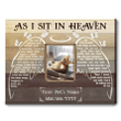 Pet Remembrance Gift Custom Pet Photo Canvas Print As I sit in Heaven - Personalized Dog Sympathy - Spreadstores