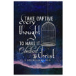 Bible verse wall art: Take captive every thought 2 Corinthians 10:5 canvas print