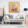 Thankful grateful blessed happy thanksgiving wall art canvas print