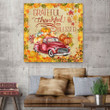 Thankful grateful blessed happy thanksgiving wall art canvas print