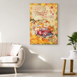 Christian wall art: Thankful grateful blessed happy thanksgiving canvas wall art