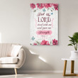 But the Lord stood with me and gave me strength 2 Timothy 4:17 Bible verse wall art canvas