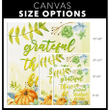 Grateful thankful blessed canvas wall art