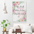 You Lord give perfect peace Isaiah 26:3 canvas wall art