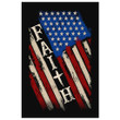 Christian wall art: Faith American Flag canvas print
