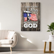I stand for the flag and I kneel before God Christian canvas wall art