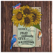 Rejoice always 1 Thessalonians 5:16-18 sunflower Bible verse wall art canvas