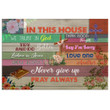 In this house we trust in God canvas wall art - Christian wall art