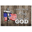 Christian wall art: I stand for the flag and I kneel before God canvas print
