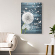 (Teal) Just breathe canvas wall art