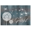 Christian wall art: Grateful Dandelions Butterflies canvas print