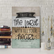 Scripture wall art: Proverbs 3:5 trust in the Lord with all your heart canvas print