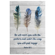 Bible verse wall art: Psalm 91:4 He shall cover you with his feathers canvas print