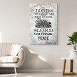 Bible verse wall art: Numbers 6:24-26 The Lord bless you and keep you canvas print