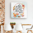 Give thanks to the Lord Psalm 136:1 Thanksgiving wall art canvas print