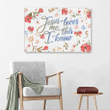 Jesus loves me this I know canvas wall art
