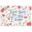 Jesus loves me this I know canvas wall art
