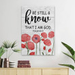 Be still and know that I am God Psalm 46:10 Bible verse wall art canvas
