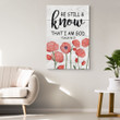 Be still and know that I am God Psalm 46:10 Bible verse wall art canvas