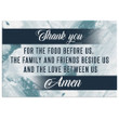 Thank you for the food before us Christian canvas wall art