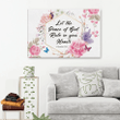 Let the peace of God rule in your hearts Colossians 3:15 KJV canvas wall art