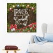Peace on earth goodwill to all canvas wall art