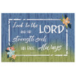 Psalm 105:4 look to the lord and his strength Scripture wall art canvas