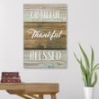 Christian wall art: Grateful thankful blessed canvas print