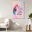 Be brave Feather canvas wall art