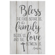 Bless the Food Before Us Christian Wall Art Canvas