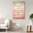 Count your blessings name them one by one canvas wall art